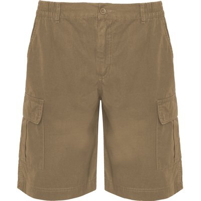 Bermuda con Cintura Elástica y 6 Bolsillos Camel L