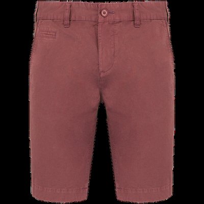 Bermuda efecto lavado hombre Washed Marsala 38 Fr