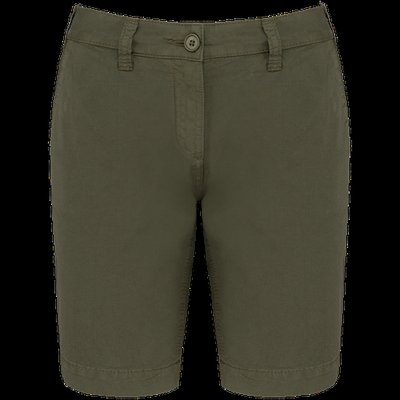 Bermuda efecto lavado mujer Washed Light Khaki 40 FR