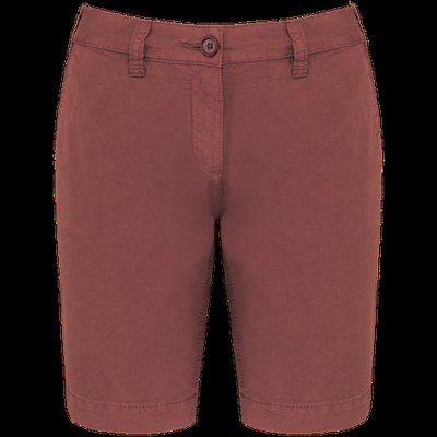 Bermuda efecto lavado mujer Washed Marsala 34 FR