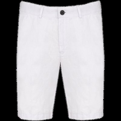 Bermuda de lino 100% para hombre White 36 FR