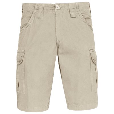 Bermuda multibolsillos de algodón Beige 38 FR