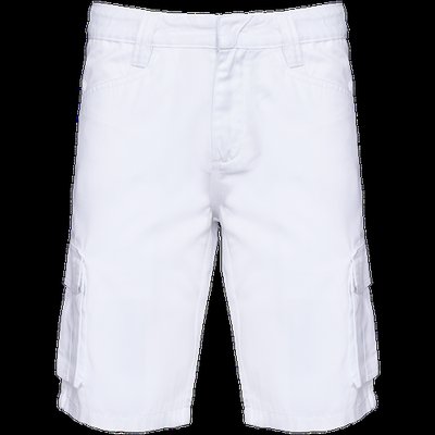 Bermuda multibolsillos sostenibles White 4XL