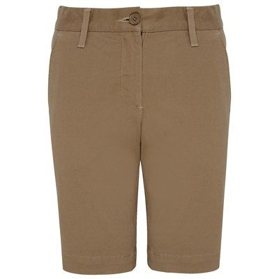 Bermuda niña algodón con cintura ajustable Camel 5 ans