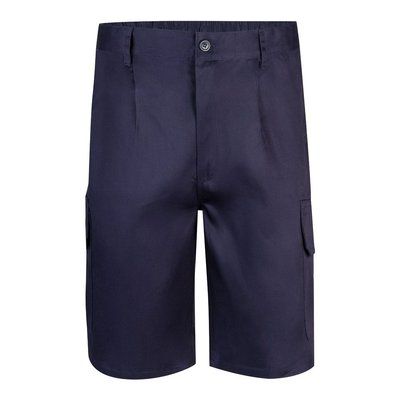 Bermudas multibolsillos de sarga Azul 56