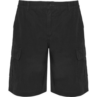 Bermuda con Cintura Elástica y 6 Bolsillos Negro L