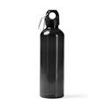 Bidón de 800 ml con asa y mosquetón Negro