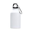 Bidón aluminio 330 ml mosquetón de color a juego Blanco Talla Única Adulto