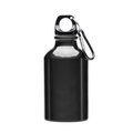 Bidón aluminio 330 ml mosquetón de color a juego Negro