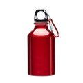 Bidón aluminio 330 ml mosquetón de color a juego Rojo