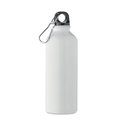 Bidón Aluminio 500ml con Mosquetón Blanco