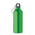 Bidón Aluminio 500ml con Mosquetón Verde