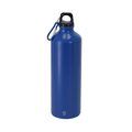 Bidón aluminio de 800 ml con mosquetón Azul