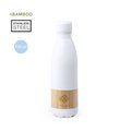 Bidón Blanco Mate 750ml con Bambú