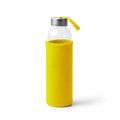 Bidón de cristal 500 ml con funda Amarillo