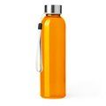 Bidón de cristal 500ml con cinta para transportar Naranja