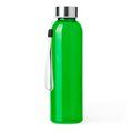 Bidón de cristal 500ml con cinta para transportar Verde Helecho
