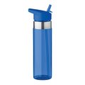 Bidón personalizado de tritán sin BPA y con pajita (700 ml) Azul Transparente