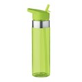 Bidón personalizado de tritán sin BPA y con pajita (700 ml) Verde Lima Transparente