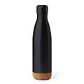 Bidón térmico de 520ml con base de corcho Negro