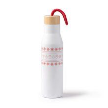 Bidón de 500 ml con tapa de bambú Blanco Talla Única Adulto
