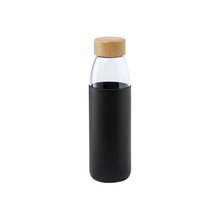 Bidón 540ml Cristal Funda Silicona Neg