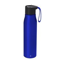 Bidón 700 ml con correa y dosificador de pajita Azul