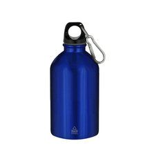 Bidón acero reciclado 500 ml con mosquetón Azul