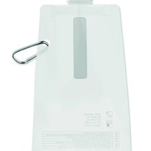 Bidón de agua plegable con mosquetón y ventana Blanco