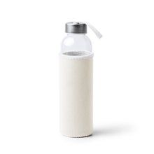 Bidón de cristal 500 ml con funda Blanco