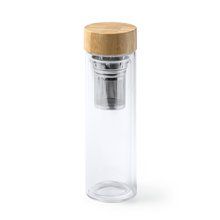 Bidón de cristal borosilicato 420ml Transparente Talla Única Adulto