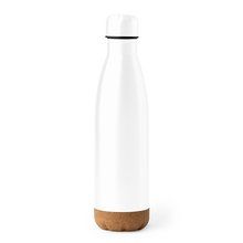 Bidón térmico de 520ml con base de corcho Blanco