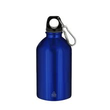 Bidón acero reciclado 500 ml con mosquetón Azul