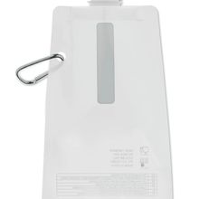 Bidón de agua plegable con mosquetón y ventana Blanco