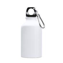 Bidón aluminio 330 ml mosquetón de color a juego Blanco