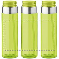Bidón personalizado de tritán sin BPA y con pajita (700 ml) | Circunferencia | 200 x 120