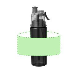 Bidón de 600 ml con vaporizador | Area 1 | 180 x 90