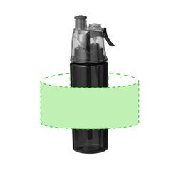 Bidón de 600 ml con vaporizador | Area 1 | 230 x 90