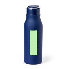Bidón 600ml Inox Satinado | Centrado en el frontal | 25 x 90