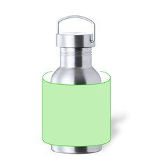 Bidón Acero Inoxidable Retro 500ml | Alrededor del bidón | 200 x 80