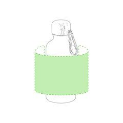 Bidón Aluminio 400ml con Mosquetón | Alrededor del bidón | 125 x 80