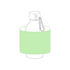 Bidón Aluminio 400ml con Mosquetón | Alrededor del bidón | 180 x 80