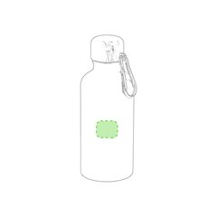 Bidón Aluminio 400ml con Mosquetón | Alrededor del bidón | 180 x 80