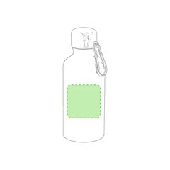 Bidón Aluminio 400ml con Mosquetón | En el frente | 30 x 30