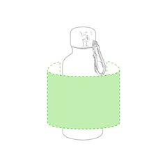 Bidón Aluminio 400ml con Mosquetón | En el frente | 70 x 70