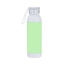 Bidón aluminio 650 ml blanco BPA sublimación | Area 1 | 80 x 140