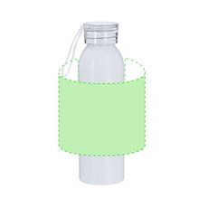 Bidón aluminio 650 ml blanco BPA sublimación | Area 2 | 180 x 140