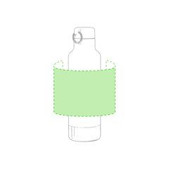 Bidón Aluminio 700ml Brillante | Alrededor del bidón | 200 x 100