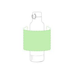 Bidón Aluminio 700ml Brillante | Alrededor del bidón | 220 x 100