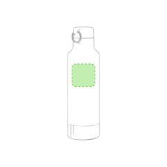 Bidón Aluminio 700ml Brillante | En el frente | 50 x 50